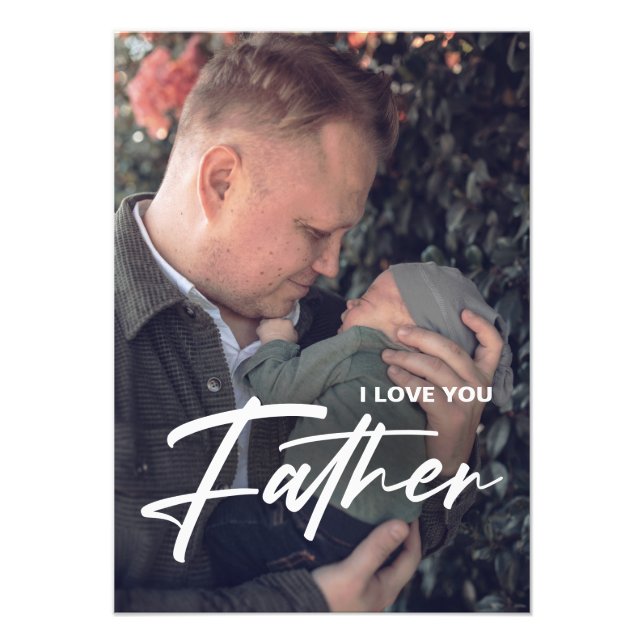 Simple Minimalist father day Photo greeting card (Front)