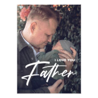 Simple Minimalist father day Photo greeting card