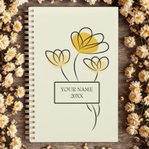 Simple Minimalist Flower Designed Planner