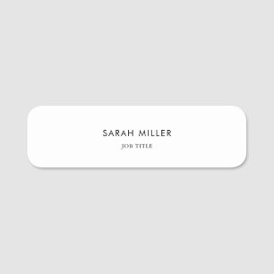 Simple Minimalist Formal  Name Tag