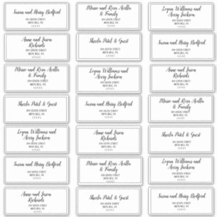 Simple Minimalist Frame Wedding Guest Address 
