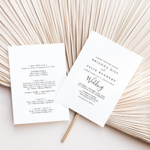Simple Minimalist Front & Back Wedding Invitation