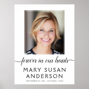 Simple Minimalist Funeral Welcome Sign