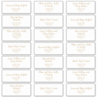 Simple Minimalist|Gold Wedding Address Labels