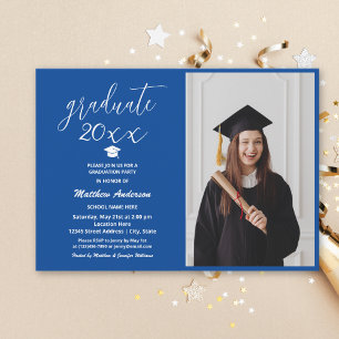 Simple Minimalist Graduate 2024 Graduation Photo Invitation