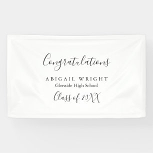 Simple Minimalist Graduation Party Banner