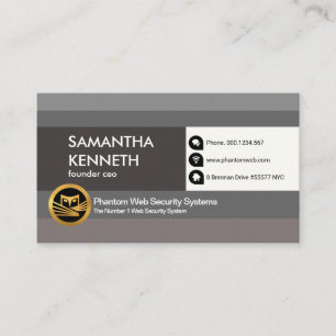 Simple Minimalist Grey Monochrome Founder CEO Business Card