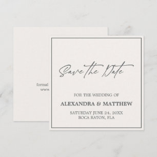 Simple Minimalist Grey Typography  Save The Date
