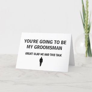 Simple Minimalist GROOMSMAN WEDDING Card