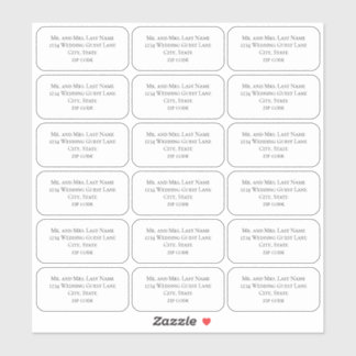 Simple Minimalist Guest Mailing List Name Address