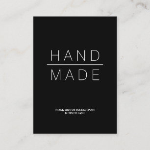 Simple Minimalist Handmade Business Support. Business Card