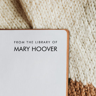 Simple Minimalist Handwritten From The Library Of Rubber Stamp