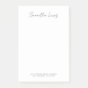 Simple Minimalist Handwritten Script Name Post-it Notes