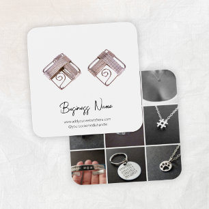 Simple Minimalist Holder Stud Earring Display Card
