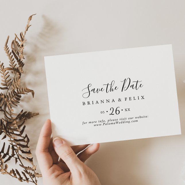 Simple Minimalist Horizontal Wedding Save The Date (Creator Uploaded)