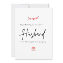 Simple Minimalist Husband Birthday