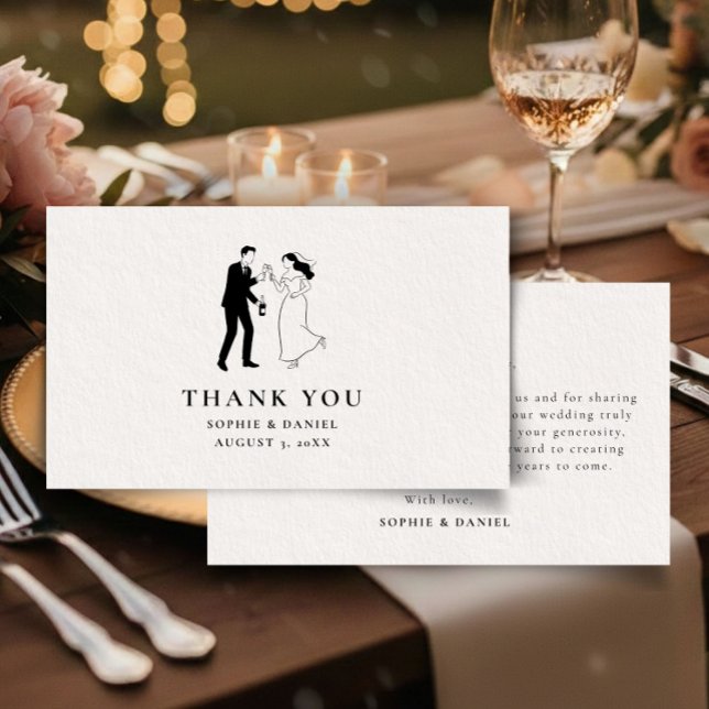 Simple Minimalist Illustrated Thank You Card (Creator Uploaded)