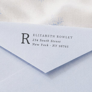 Simple Minimalist Initial Return Address Self-inking Stamp