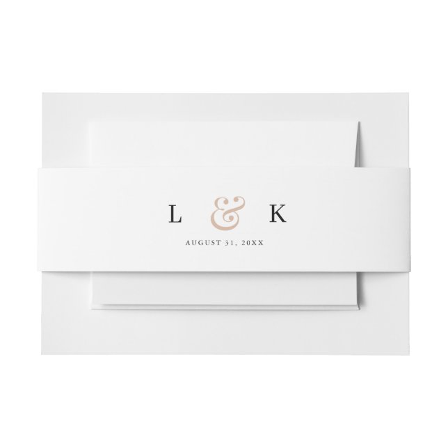 Simple Minimalist Invitation Belly Band (Front Example)