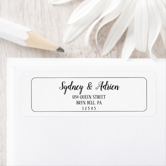 Simple Minimalist Invite Frame Return Address (Insitu)