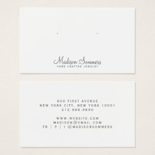 Simple Minimalist Jewellery Display Cards