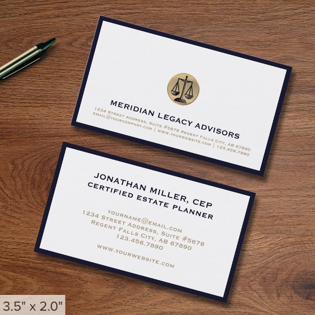 Simple Minimalist Legal Business Card (Creator Uploaded)