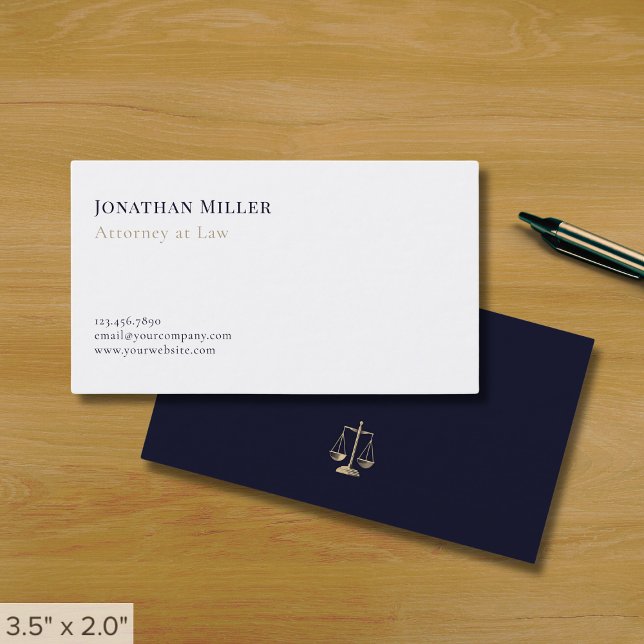 Simple Minimalist Legal Services Business Card (Creator Uploaded)