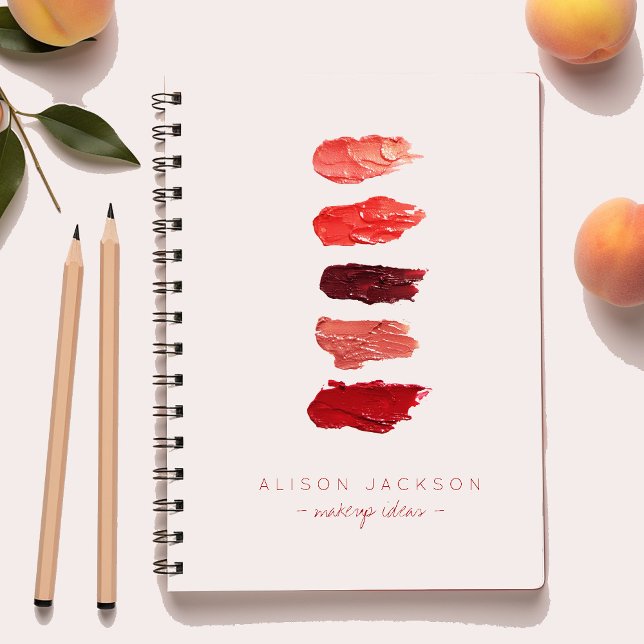 Simple minimalist lipstick colours swathes notebook (Creator Uploaded)