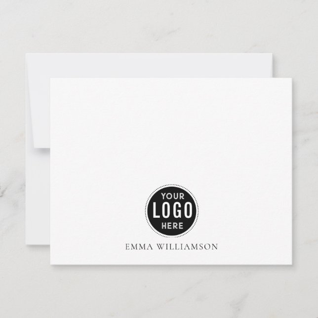 Simple Minimalist Logo Name  Card (Front)