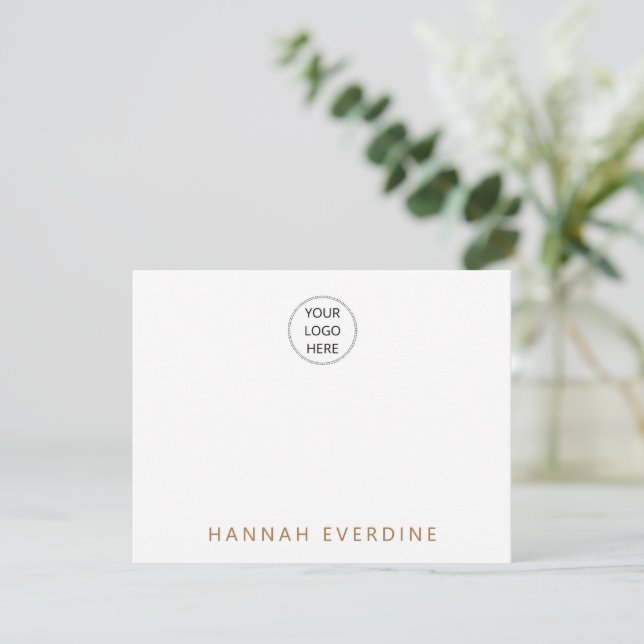Simple Minimalist Logo Name Card (Standing Front)