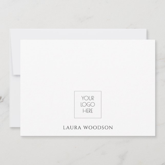 Simple Minimalist Logo Name  Card (Front)