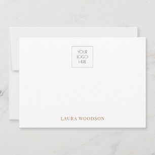 Simple Minimalist Logo Name Gold Type Card