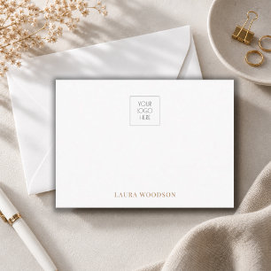 Simple Minimalist Logo Name Gold Type Card