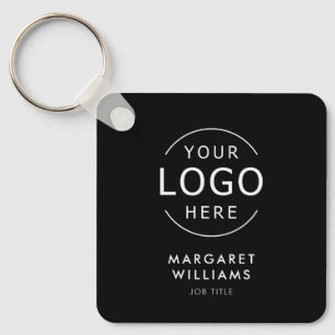 Simple Minimalist Logo QR Code Business Card Key Ring