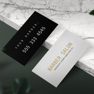 Simple minimalist modern barber shop business card