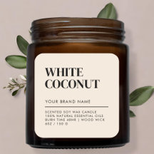 Simple minimalist modern candle food product label