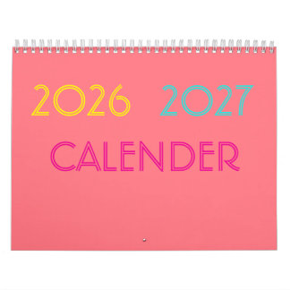 Simple Minimalist Modern Colourful Calendar 2023