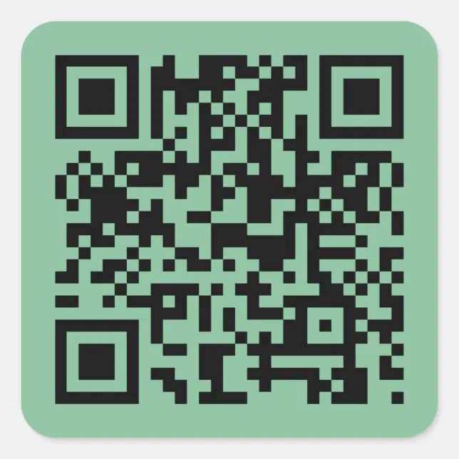 Qr Code Square Sticker Designs Simple Minimalist Modern Customise QR Code Square Sticker | Zazzle