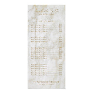 Simple Minimalist Modern Elegant Gold Marble Rack Card