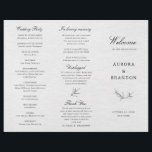 Simple Minimalist Modern Eucalyptus Wedding Progra<br><div class="desc">Simple Minimalist Black and White Modern Wedding program with eucalyptus leaves and olives. Please find more matching designs and variations from my "blissweddingpaperie" store. And feel free to contact me for further customisation or matching items.</div>