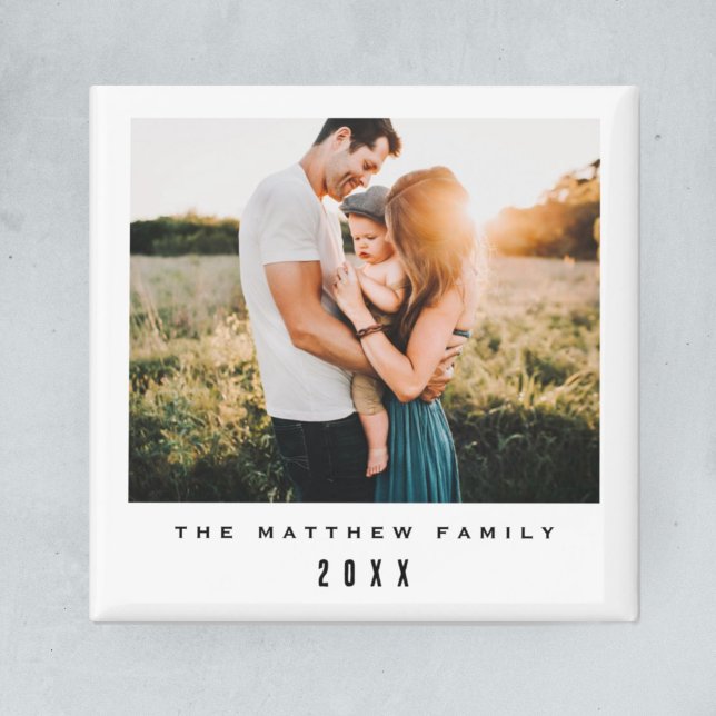 Simple Minimalist & Modern Family Photo Magnet (Creator Uploaded)