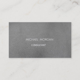Simple Minimalist Modern Leather Look Business Card