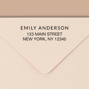 Simple Minimalist Modern Return Address Self-inking Stamp