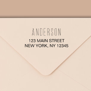 Simple Minimalist Modern Return Address Self-inking Stamp