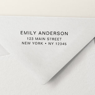 Simple Minimalist Modern Return Address Self-inking Stamp