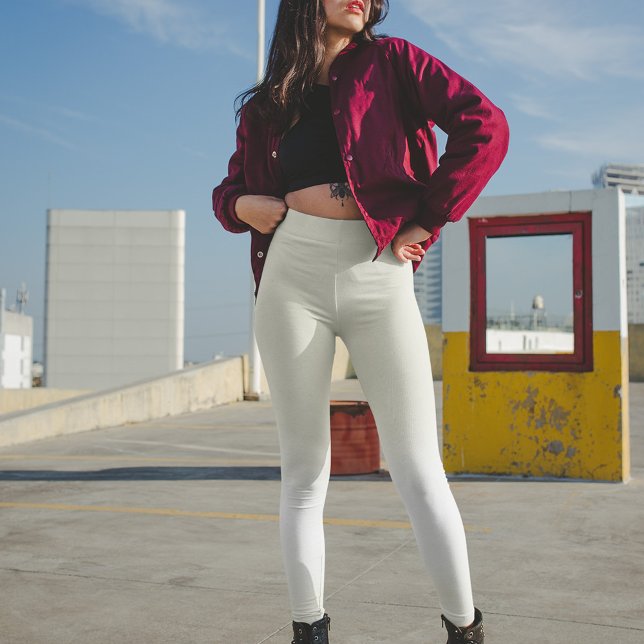 Simple Minimalist Modern Style Gold White Classic  Leggings (Gold watercolor leggings)