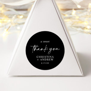 Simple Minimalist & Modern   Wedding  Classic Round Sticker