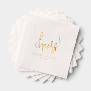 Simple Minimalist Modern Wedding Foil Napkins