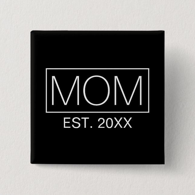Simple Minimalist Mom Typography | Pin Button (Front)