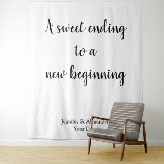 Simple Minimalist Monochrome Love Quote Tapestry